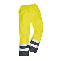 CALÇA ALTA VISIB. AMARELA/AZUL C/FITA REFLET S486 